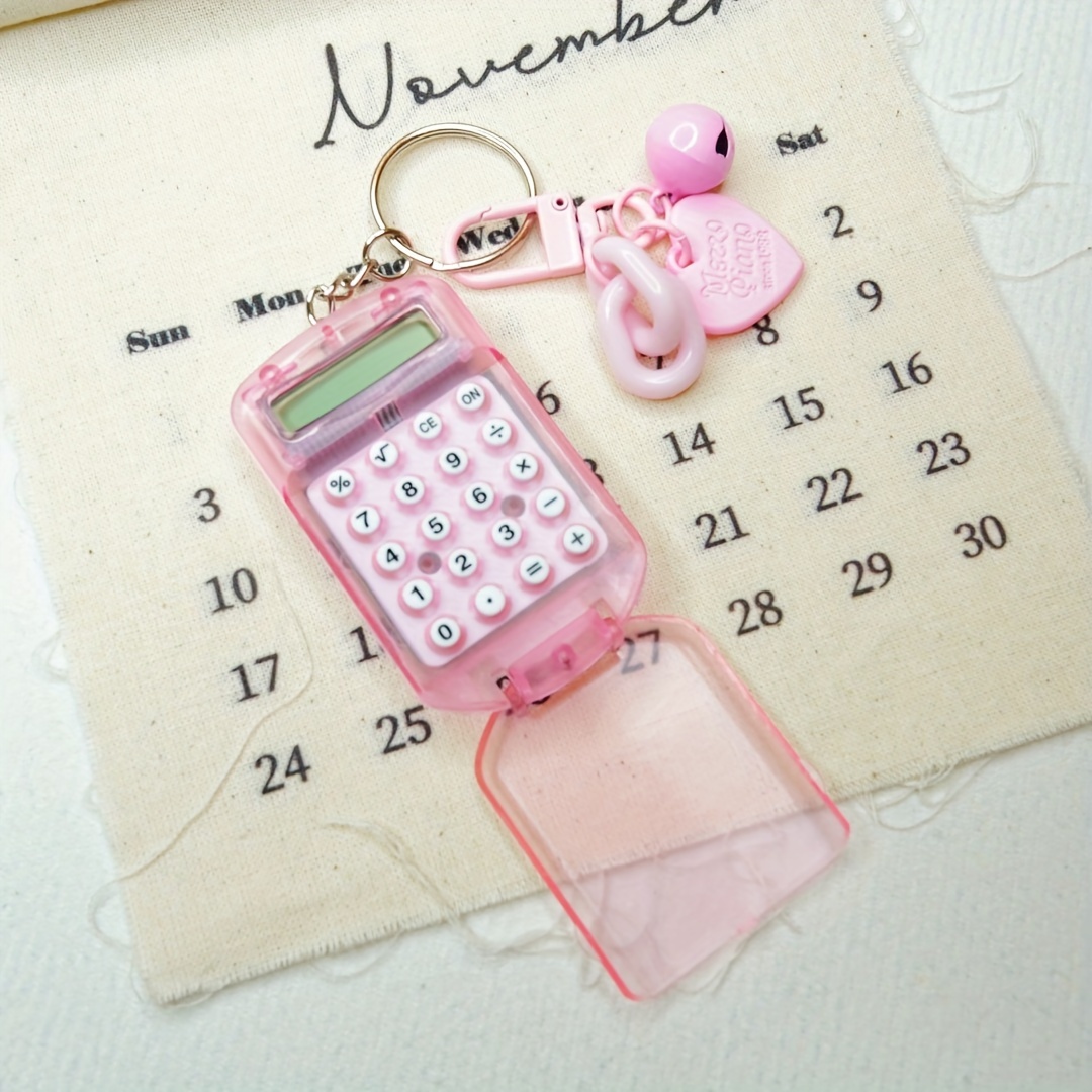 Exquisite Keychain Hanging Calculator Cute Jelly Color - Temu