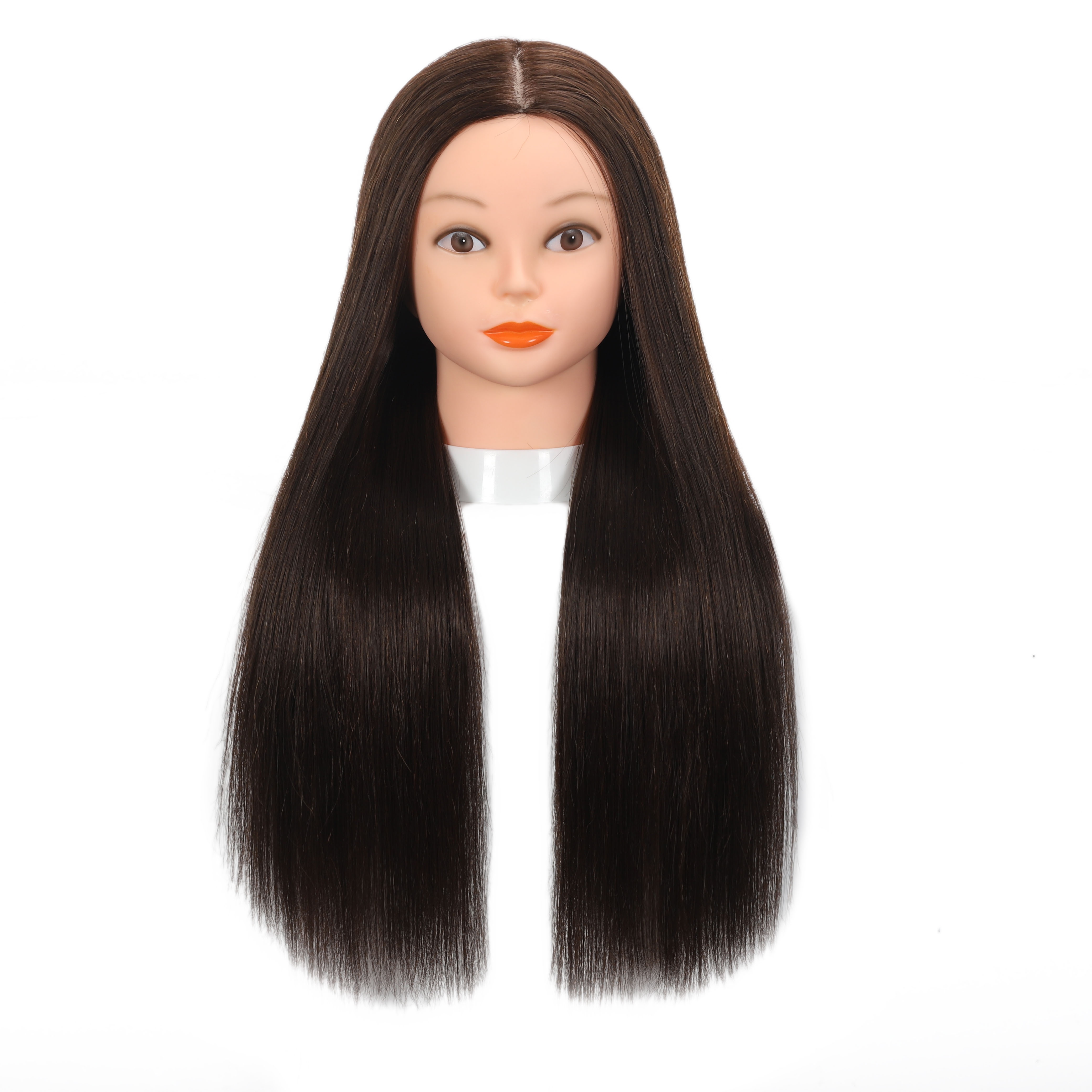 ZOMOI Mannequin Head with 80% Real Human Hair 26''-28Cosmetology Mannequin  Doll Head to Practice Hair Styles Hairdresser Practice Braiding Head(27#