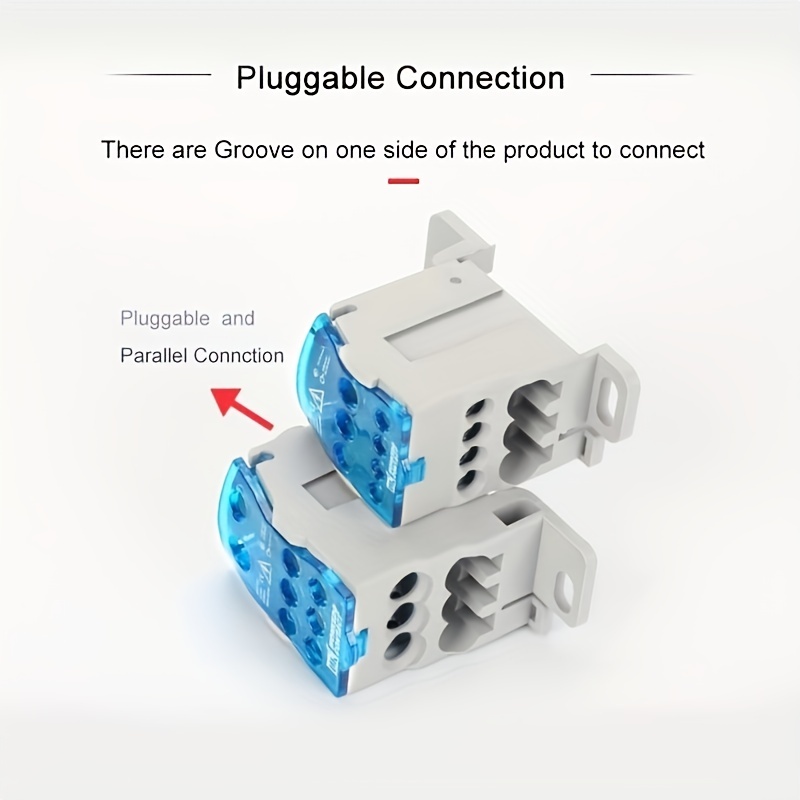 Electrical panel distribution terminal block connections with