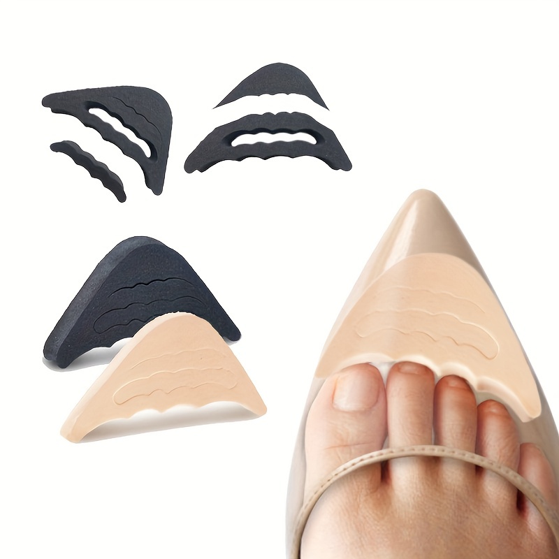 1Pair Front Toe Pads, High-heeled Insole Foam Pads, Adjustable Forefoot Sponge