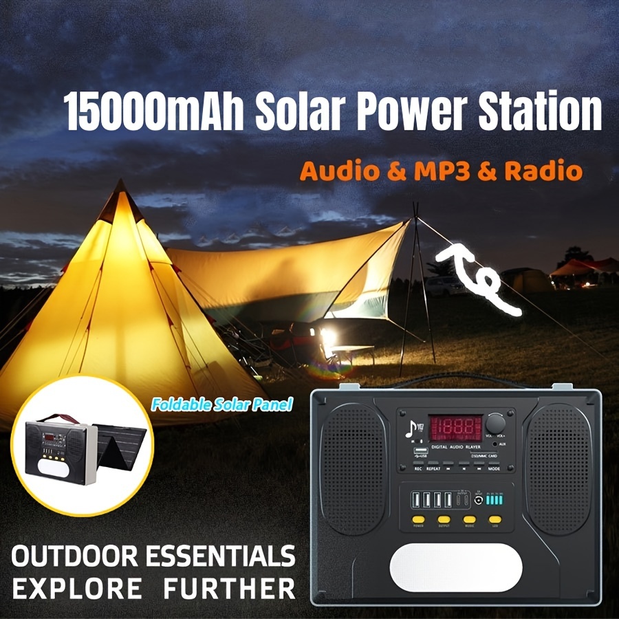 Kk228 Radio Portátil Pequeña Popular Energía Solar - Temu