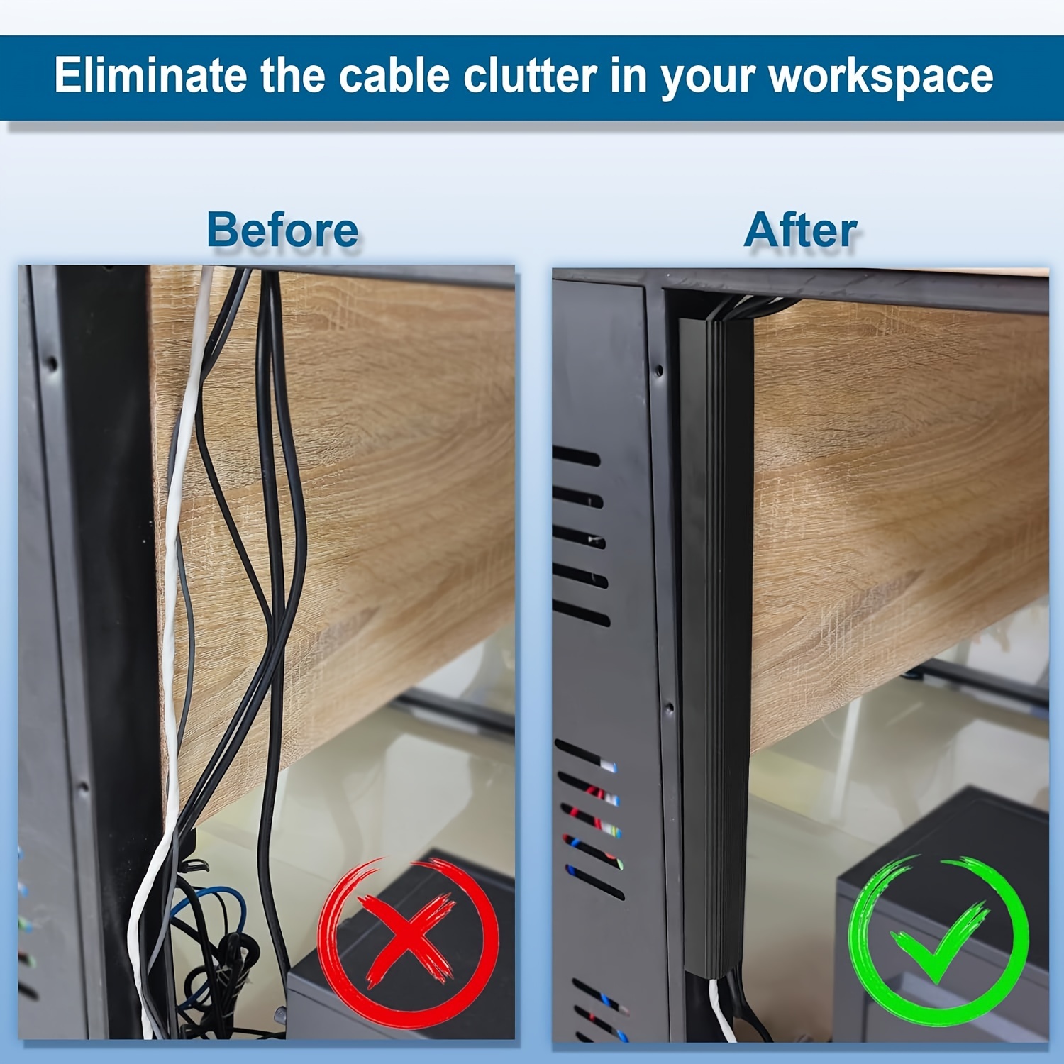 Under Desk Cable Management Net Under Table Cord Management - Temu