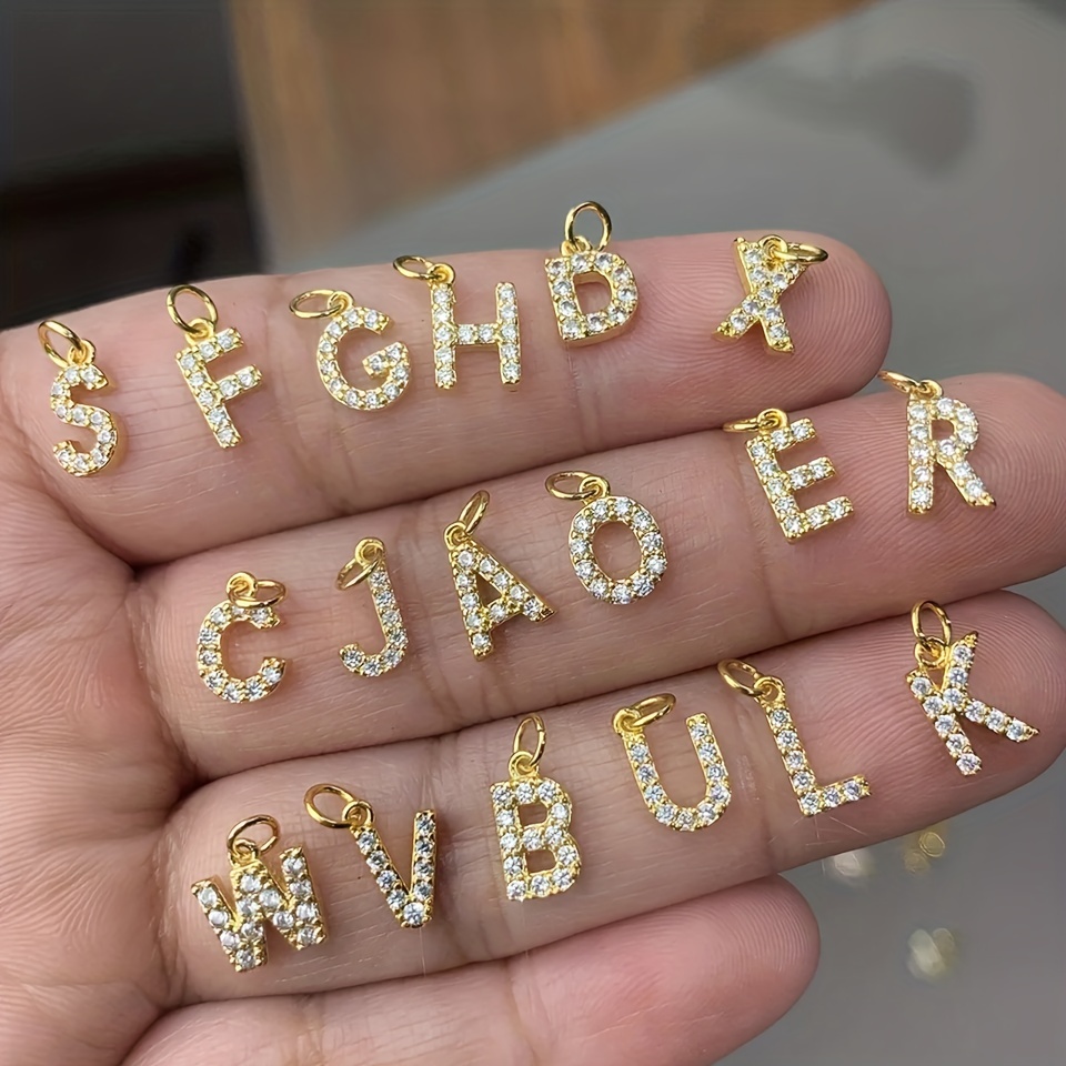 Gold Color Acrylic Shiny Letter Charms Pendants For Earring - Temu