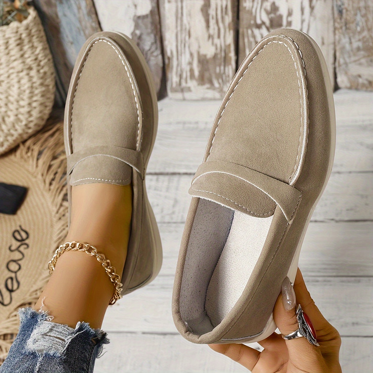Mocassins Femme Confort à Plateforme - Semelle Orthopédique, Bout Rond, Sans Lacets - Idéal Pour Marche, Quotidien, Style Décontracté - 3