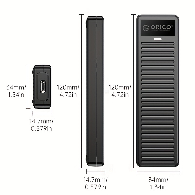 ORICO Boîtier SSD M.2 NVMe Aluminium Adaptateur[Sans Outil], 10Gbps USB3.2  Gen2 Lecteur M2 pour SSD M.2 PCIe NVMe M-Key 2230/2242/2260/2280, Câble de  Données 2 en 1 Inclus- BM2G2 : : Informatique
