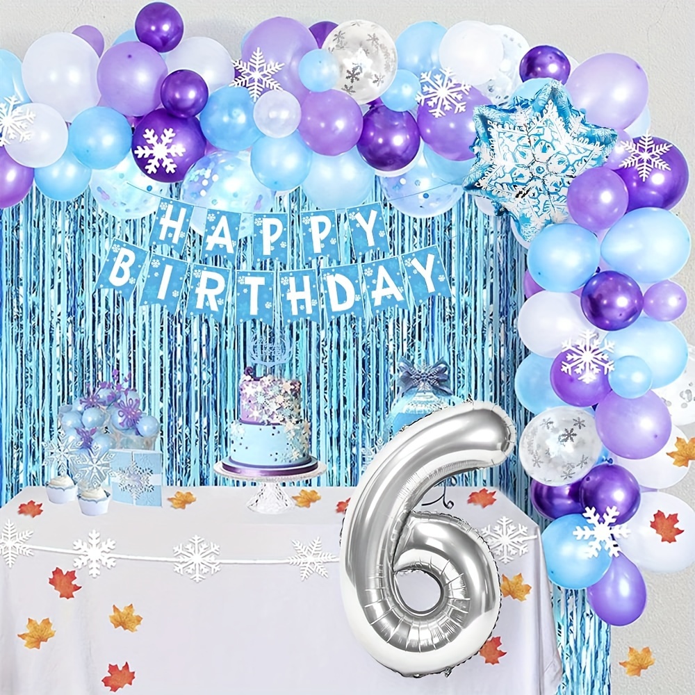 Palloncino di compleanno per ragazzo di 6 anni, decorazioni di compleanno  blu di 6 anni, palloncini di compleanno numero 6, L