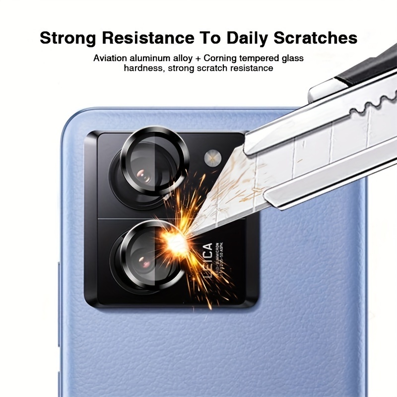 For Xiaomi 13T / Xiaomi 13T Pro camera lens protective film, 9H tempered  glass Screen protector independent metal ring tempered glass camera cover