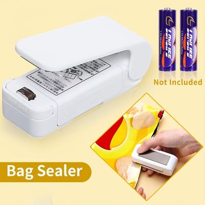 1pc Portable Bag Heat Sealer Plastic Package Storage Bag Snack Sealer Clip Mini Sealing Machine Handy Sticker Seal For Food Snack Gadgets Without Battery