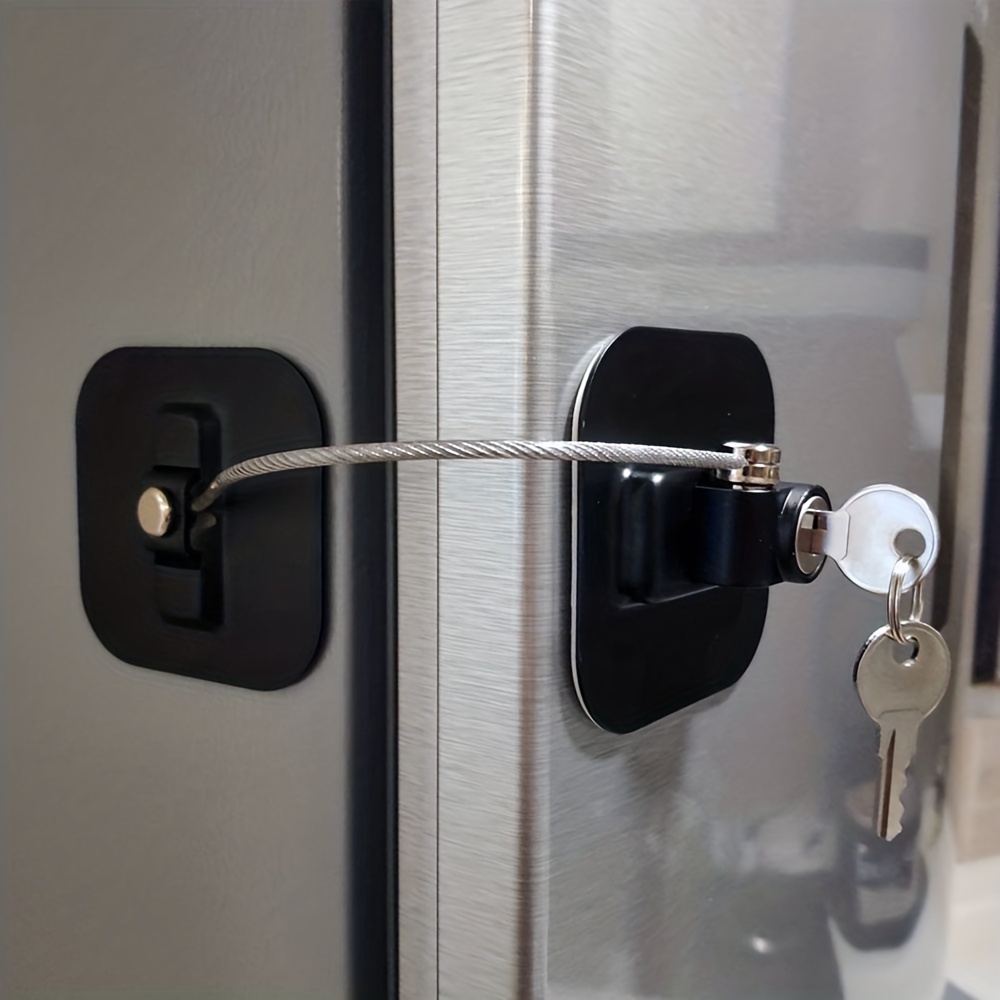 BAOWEIJD Fridge Lock, Refrigerator Lock with Keys, Freezer Lock and Child Safety Cabinet