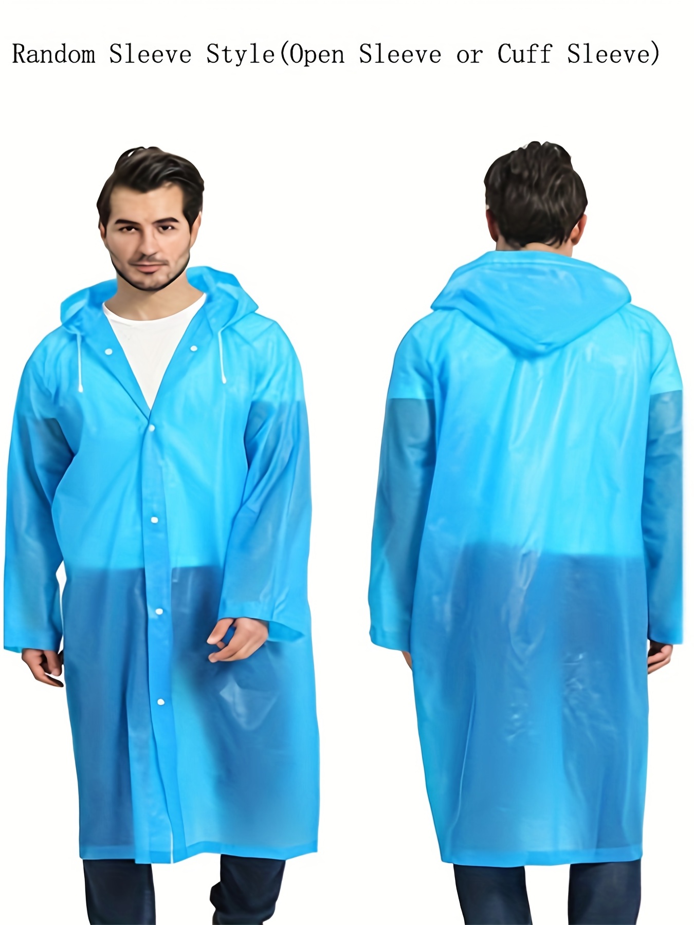 Capa de lluvia de moda Impermeable al aire libre Mujeres Hombres Chubasquero  Poncho largo - Verde XL Yuyangstore impermeables con capucha para mujer