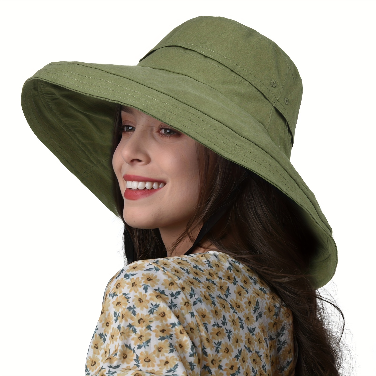 Wide Brim Sun Hat Outdoor UV Protection Bucket Hat
