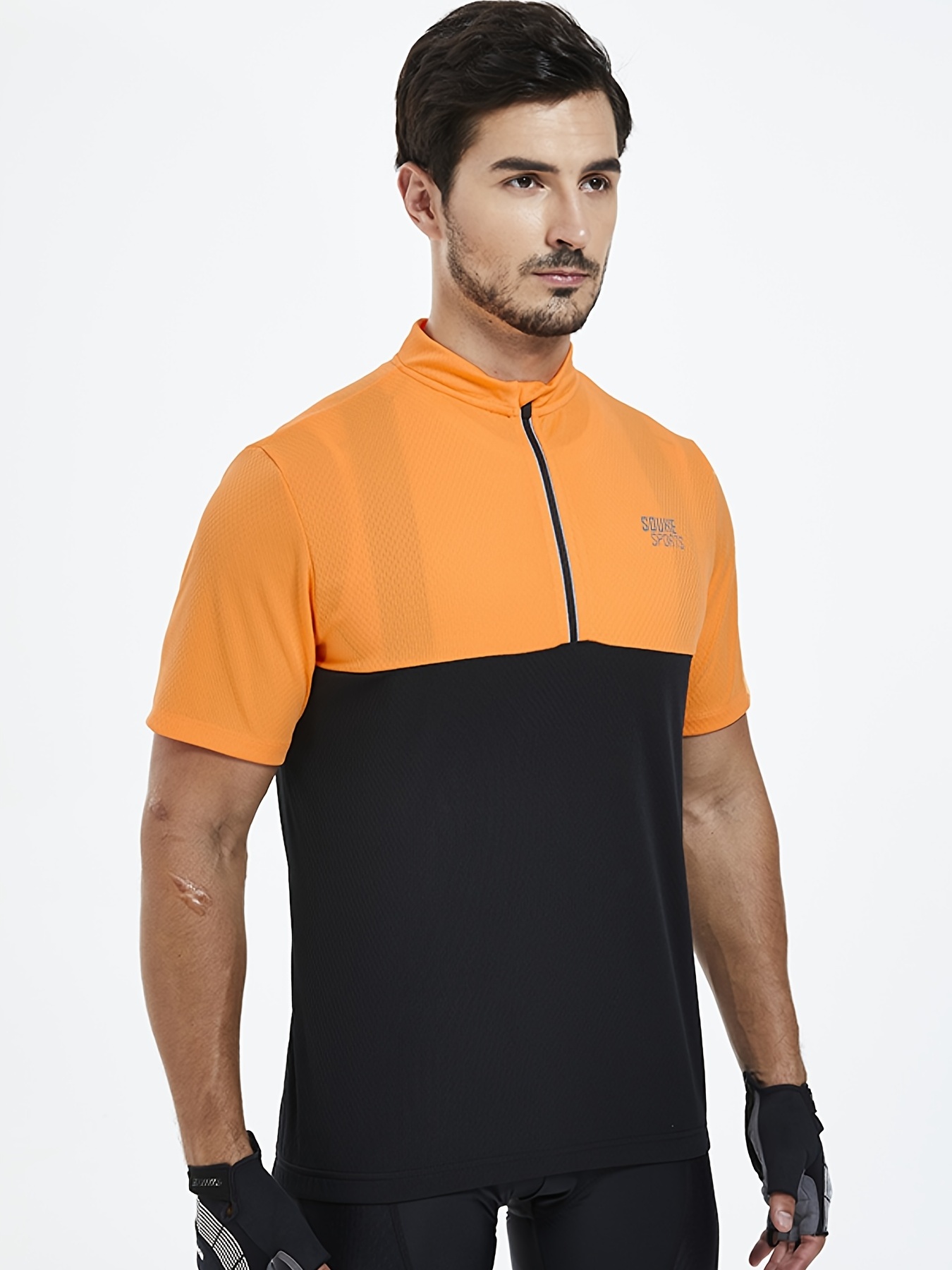 Men's Cycling Bike Jersey Short Sleeve with 3 Rear Pockets Bicycle