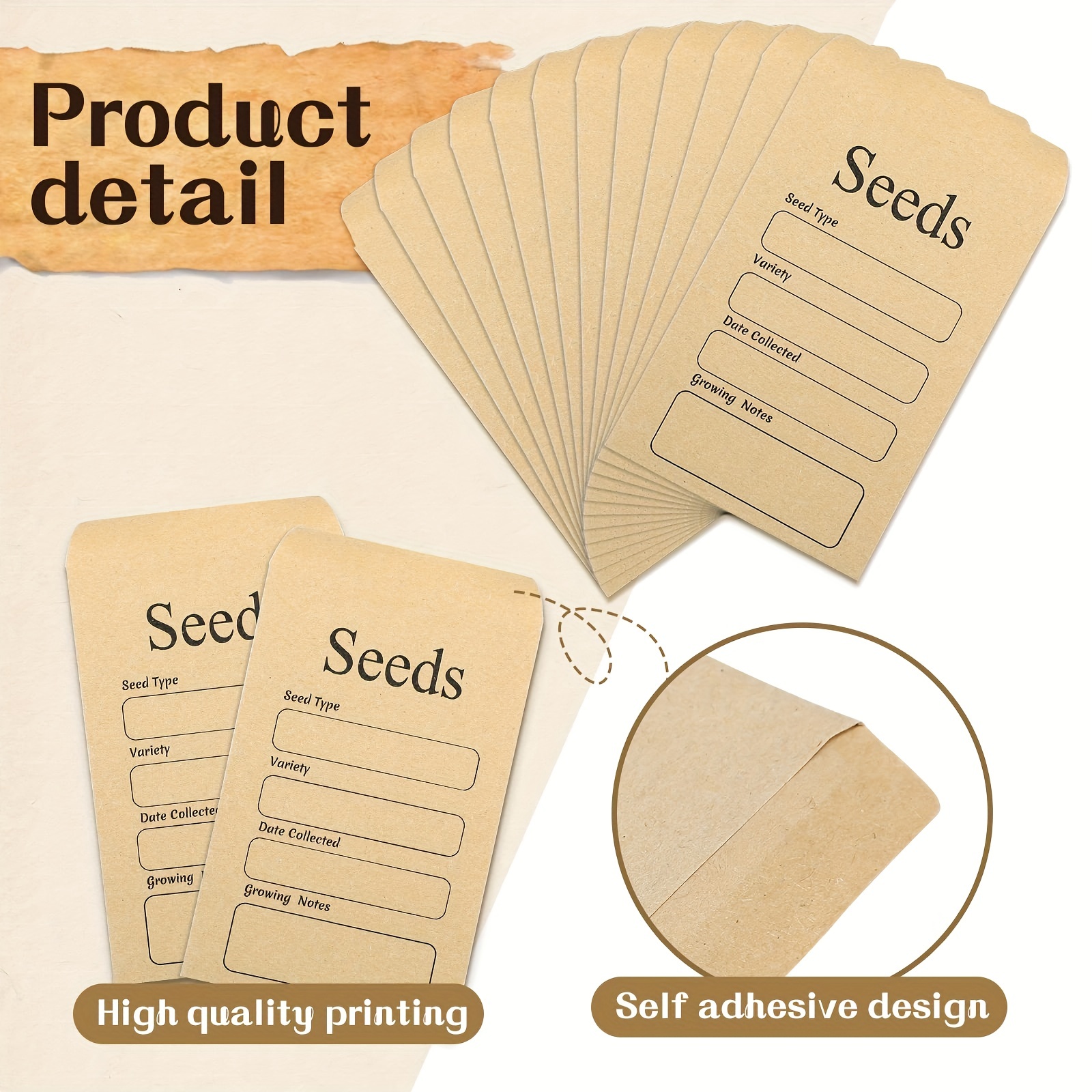 Self-Seal Seed Packets