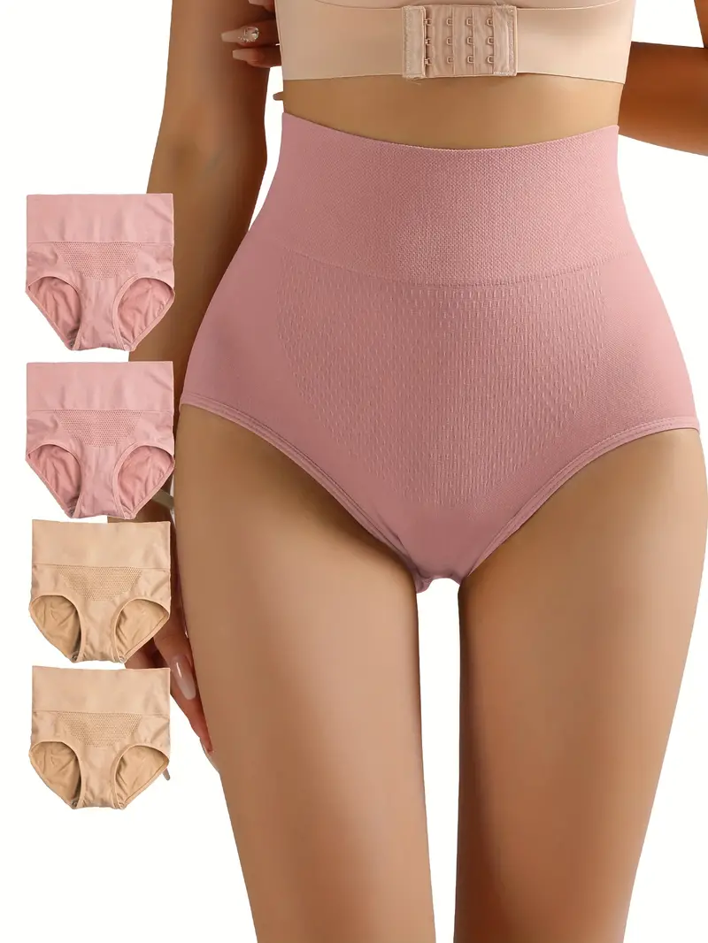 Texture Butt Lifting Briefs Breathable High Waist Tummy - Temu Canada