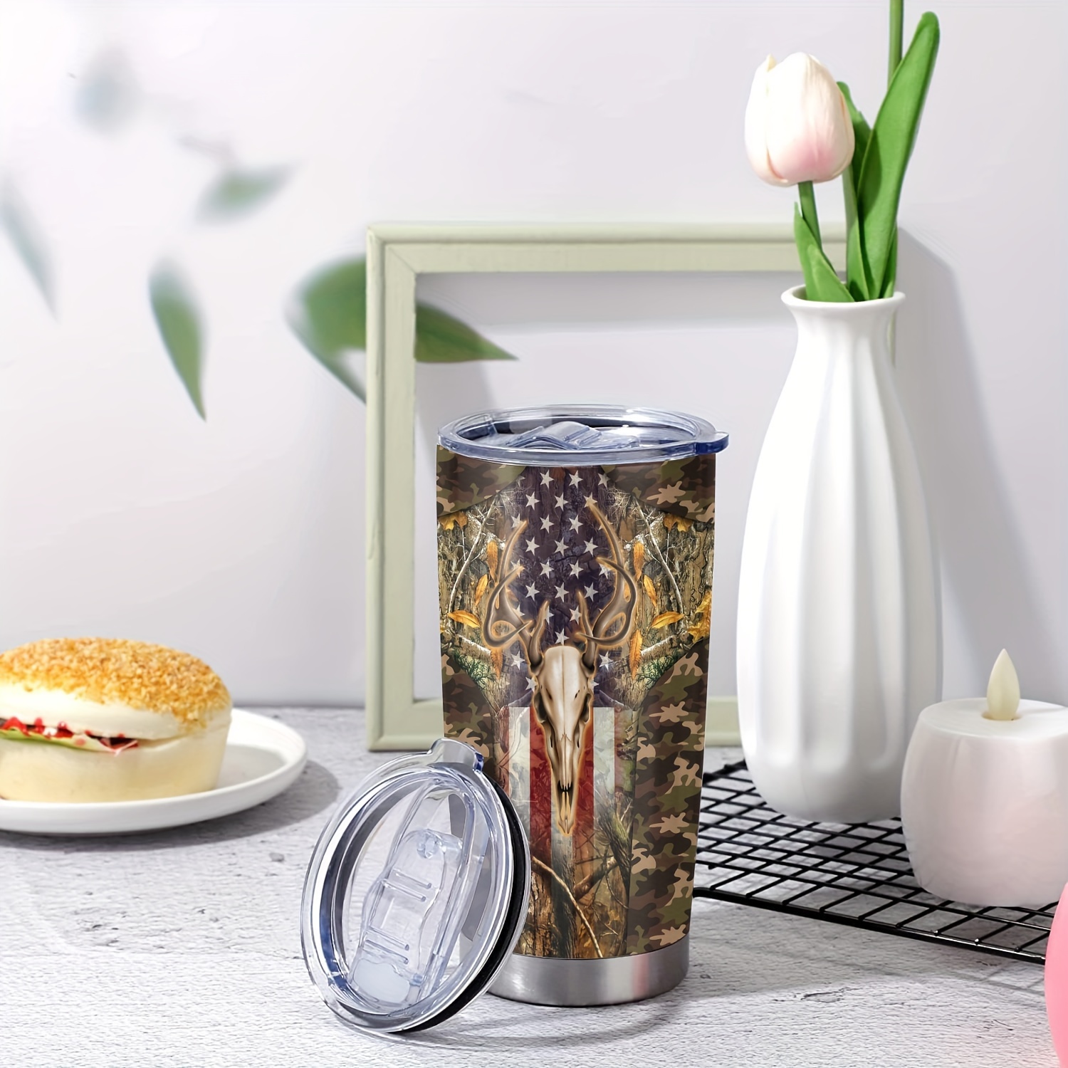 Deer Stainless Steel 30 Oz Tumbler Insulated 