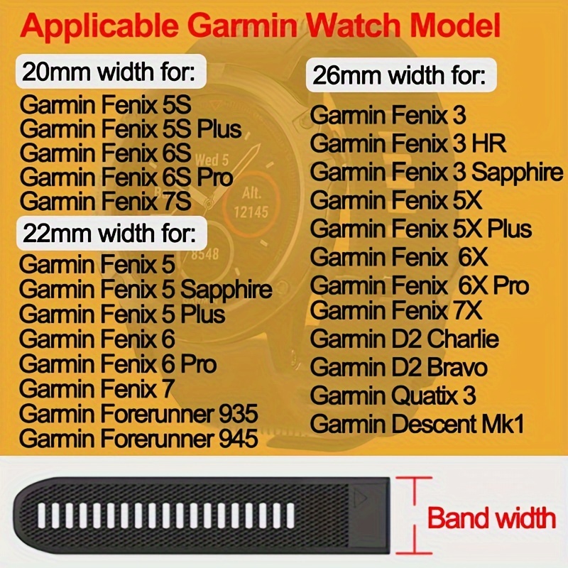 26mm 22mm For Garmin Fenix 7X 7 Pro 6 6X Pro 5X 5 Plus Sapphire