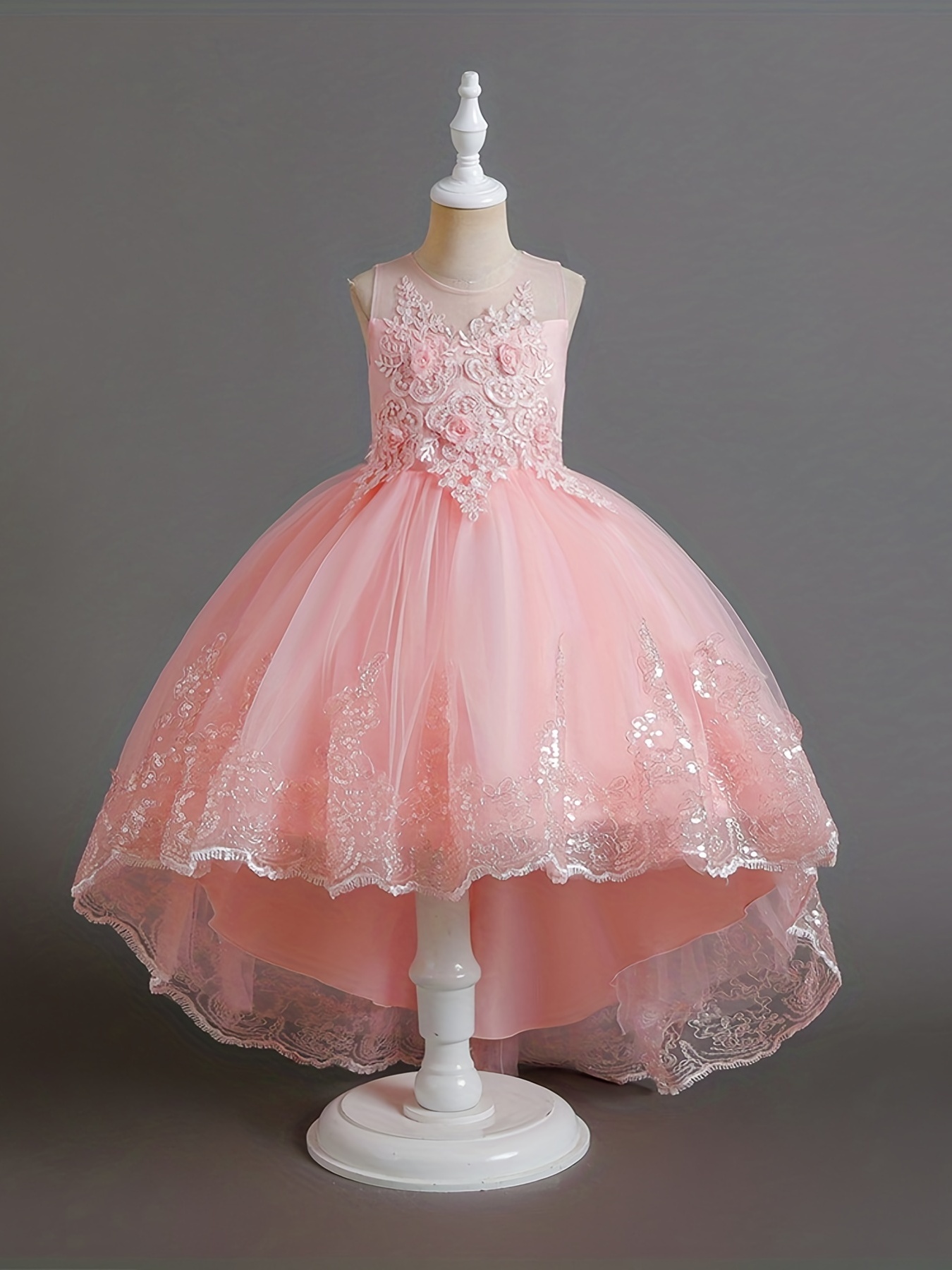 Tela de encaje rosa rosa de lujo, tela de tul rosa con lentejuelas para  vestido de fiesta, vestido de niña, velo, vestido de bebé, traje de baile -   México