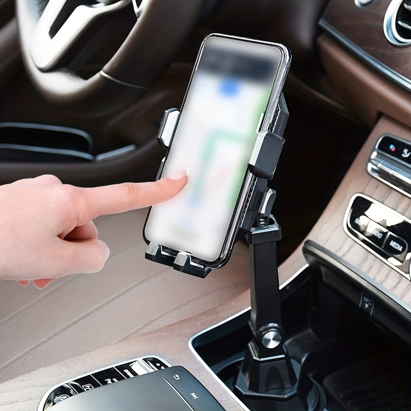 Support de téléphone portable de navigation centrale de voiture Porte- gobelet d'eau rotatif à 360