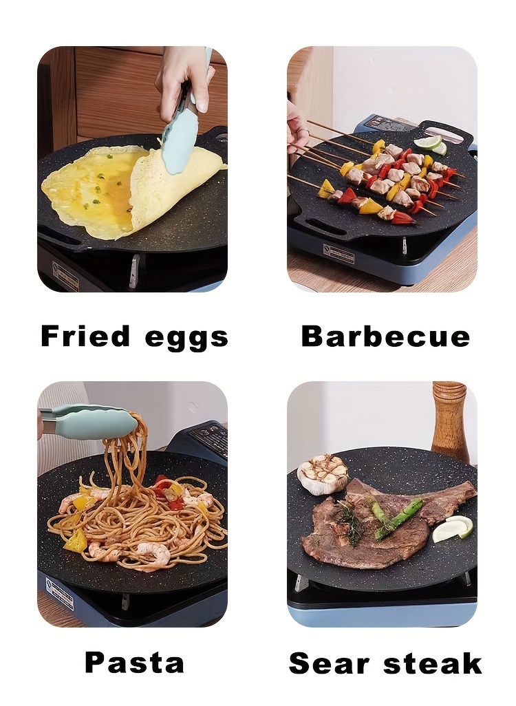 versatile cast iron griddle with dual handles nonstick round   for pancakes   bbq more     and   results details 3