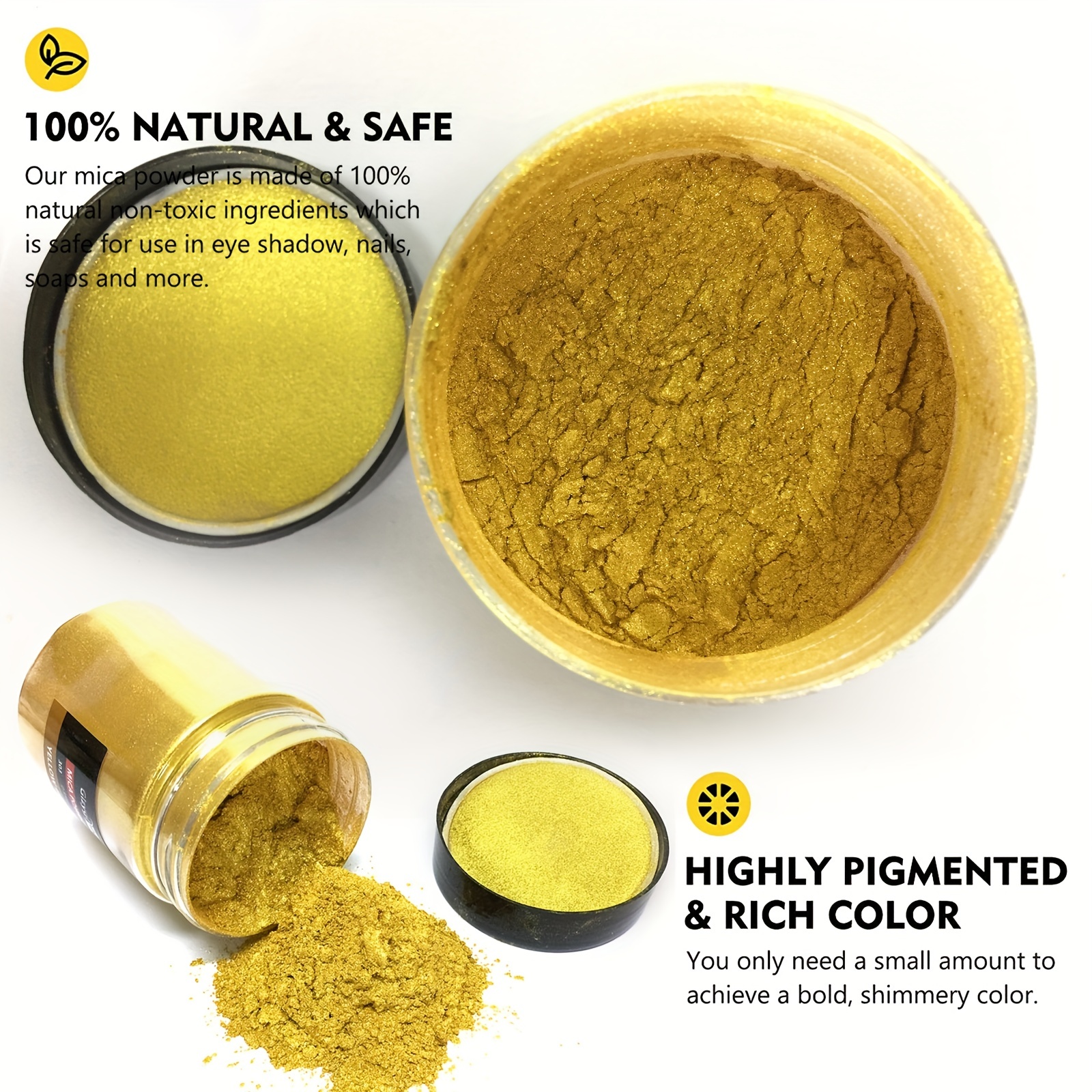Professional Soap Dye Golden Mica Powder Yellow Gold Color Pigment