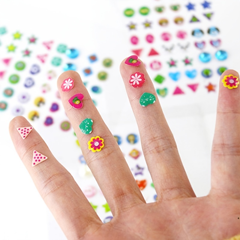 240 Piece Sticker Earrings 3D Gems Sticker Girls Sticker Earrings  Self-Adhesive Glitter Craft Crystal Stickers