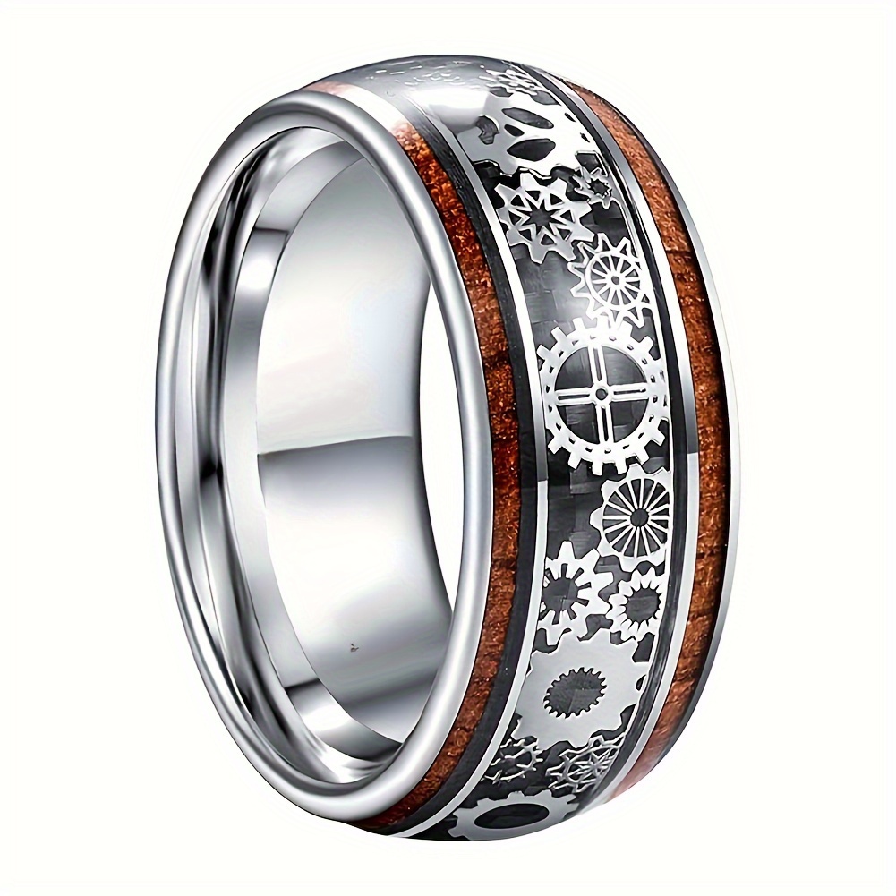 Fashion Stainless Steel Men's Rings Anniversary Party Gift - Temu