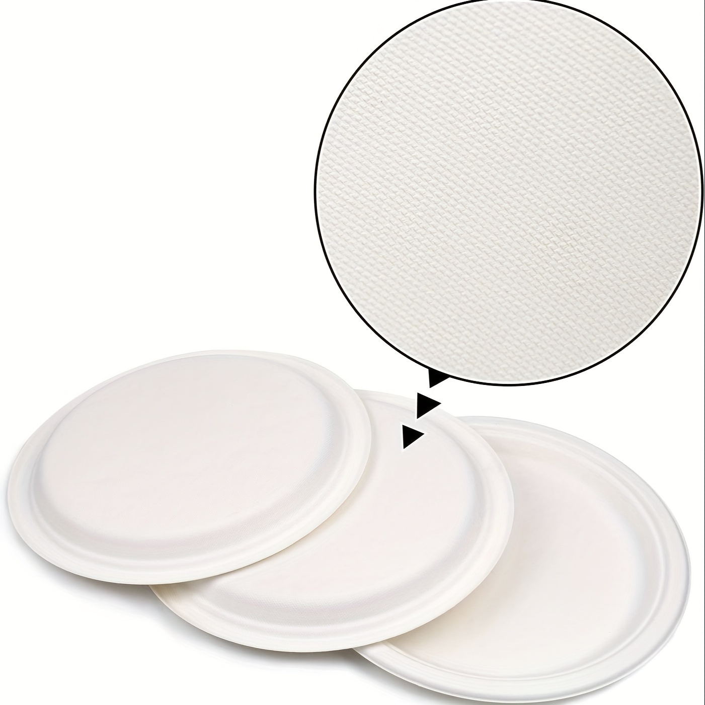 Paper Plates Plates Heavy Duty Disposable Paper Plates, Bagasse Natural  Biodegradable Sugarcane Plates, Sugarcane Pulp Natural Color, Waterproof &  Oil-proof, Perfect For Parties & Catering! - Temu