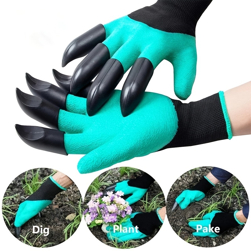 1pc gardening gloves with claws garden yard gardener outdoor work gloves gift for men and women 4 claws 8 claws