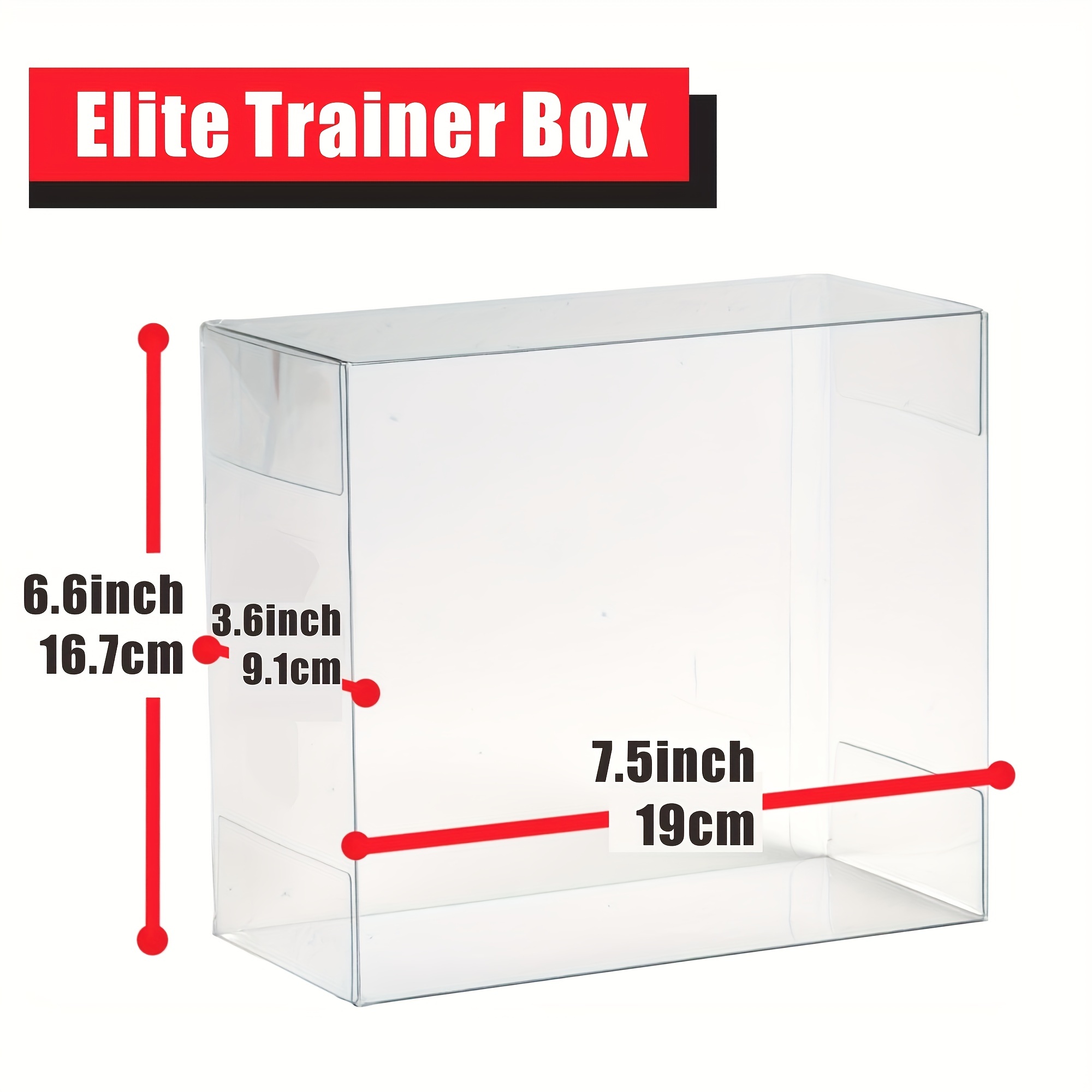 10pcs Pokemon Booster Box Display Case Protector Elite Trainer Box