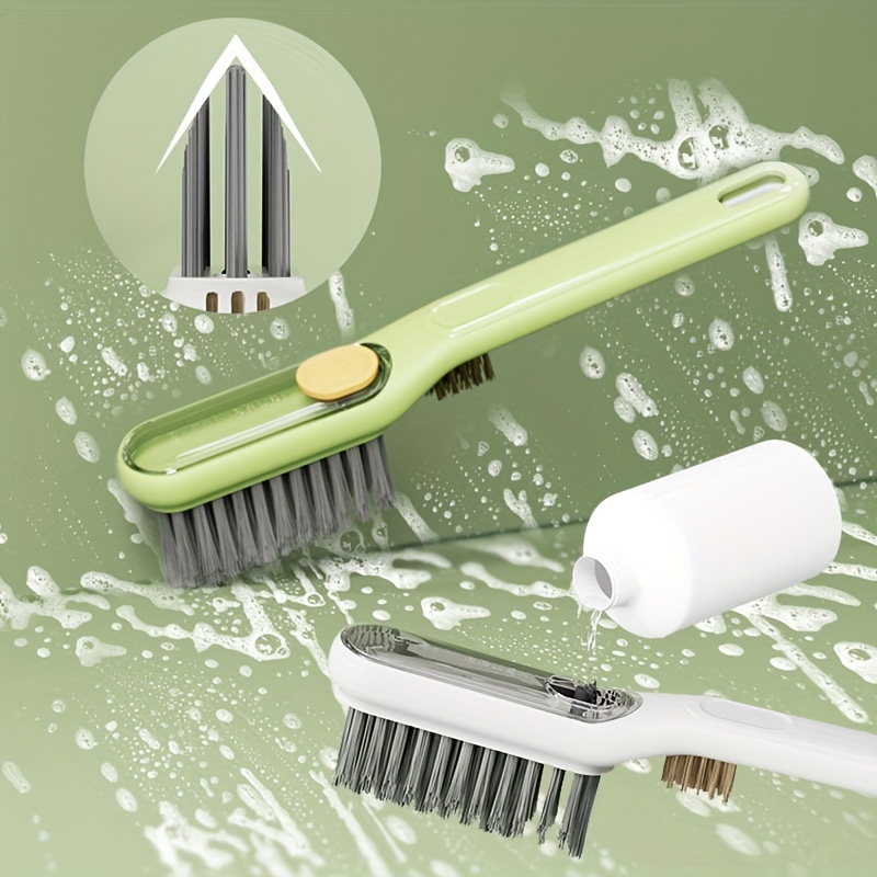 Cepillo de limpieza de ducha con mango ergonómico, cepillo limpiador de  lechada, cepillos para limpiar azulejos de baño, ducha, suelo, cocina
