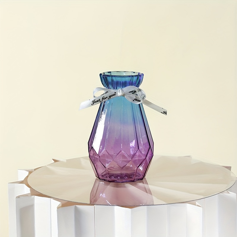 Jarrón decorativo de cristal para decoración del hogar, decoración del  hogar, decoración de botellas de flores, decoración del hogar, centro de  mesa