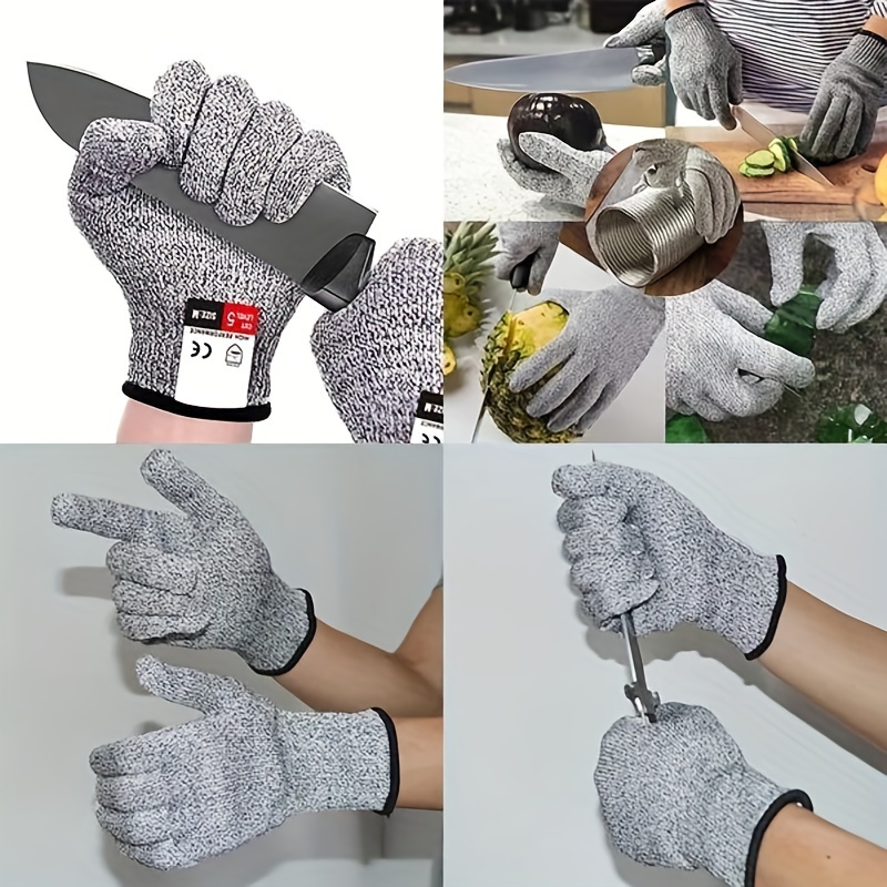 1 Pair Of Durable HPPE Polyethylene Cut Resistant Gloves - Protect Your  Hands From Kitchen Cuts, Heat, And Stabbing - Level 5 Cut Resistance!