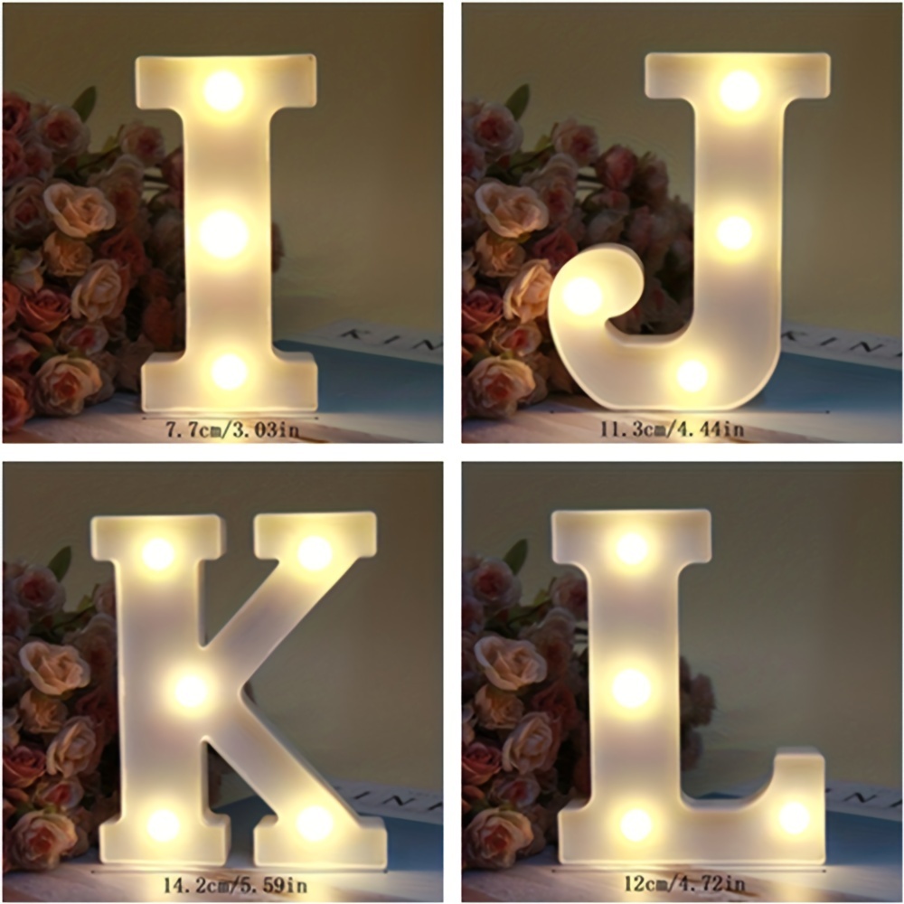 Alphabet Letter Led Lights Luminous Number Lamp Decor - Temu