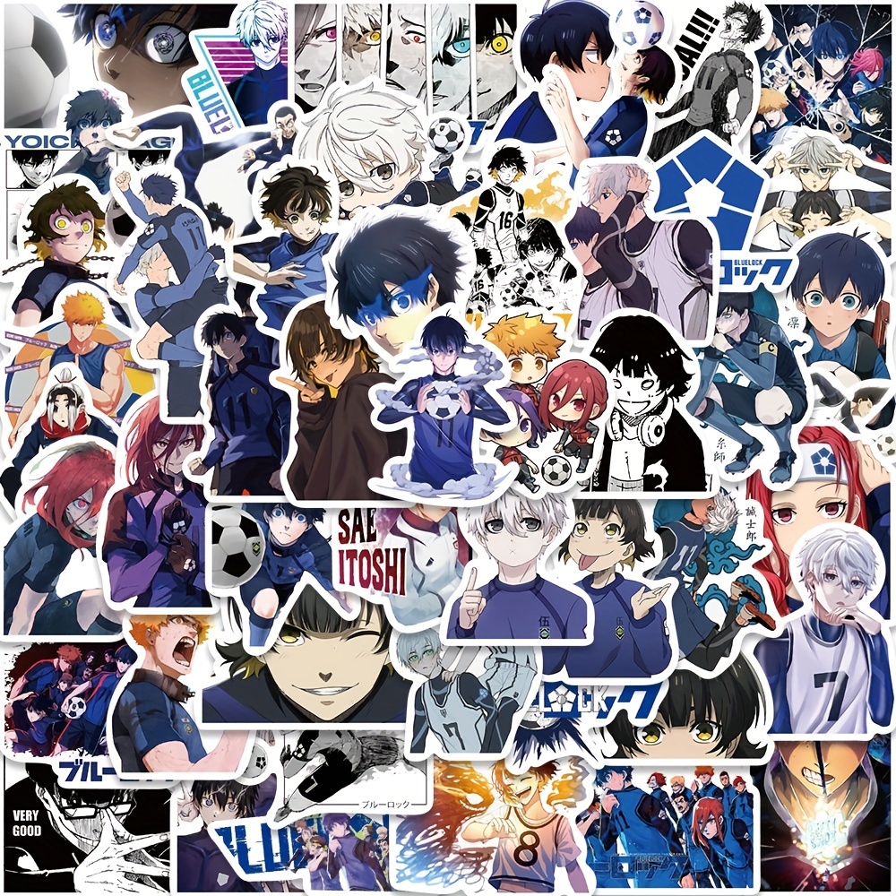  50 PCS Anime Blue Lock Stickers, Waterproof Anime