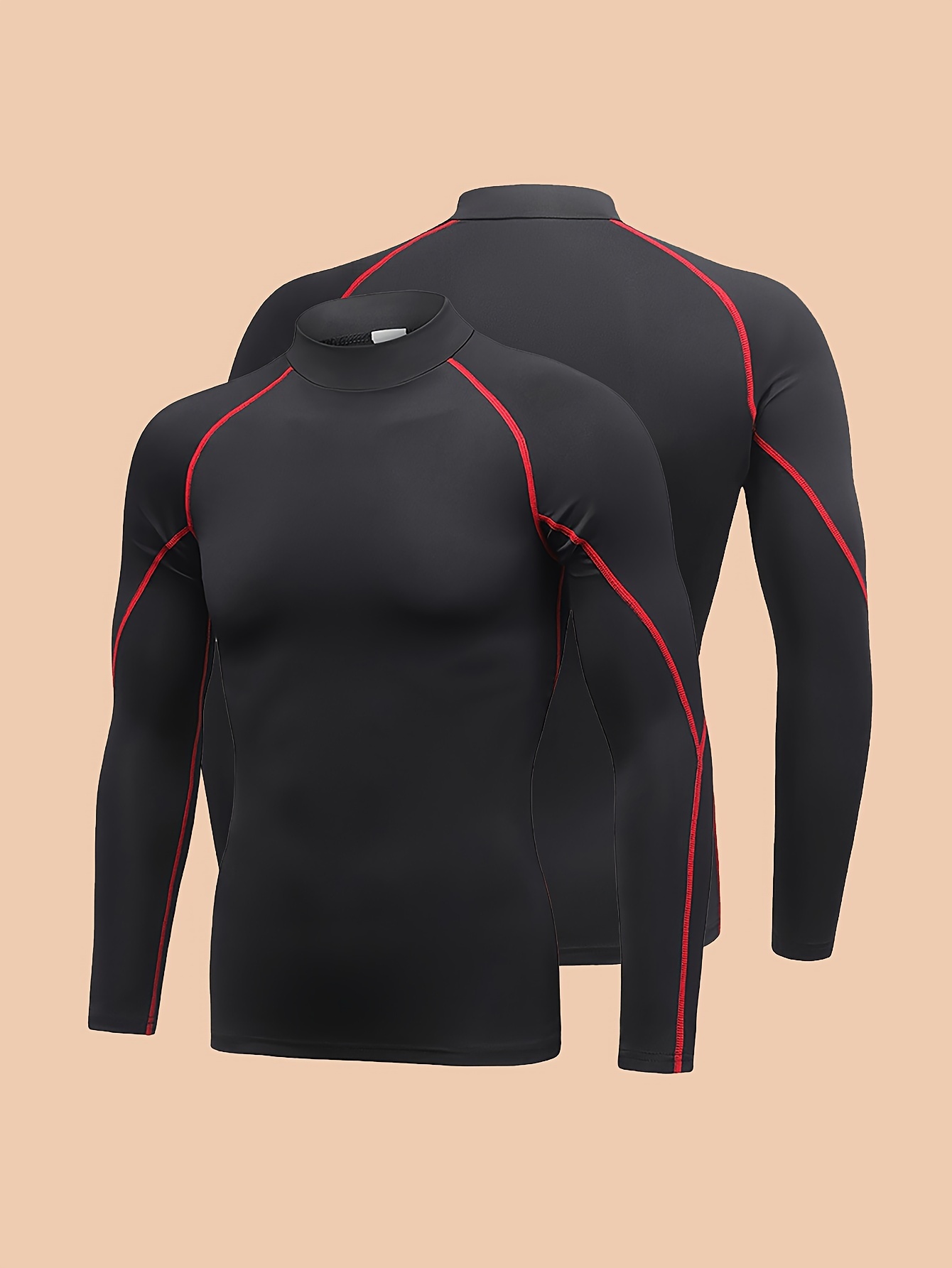 Mens Long Sleeve GYM Shirt Fast Dry Sport Tight Fit Cycling Compression  T-Shirt
