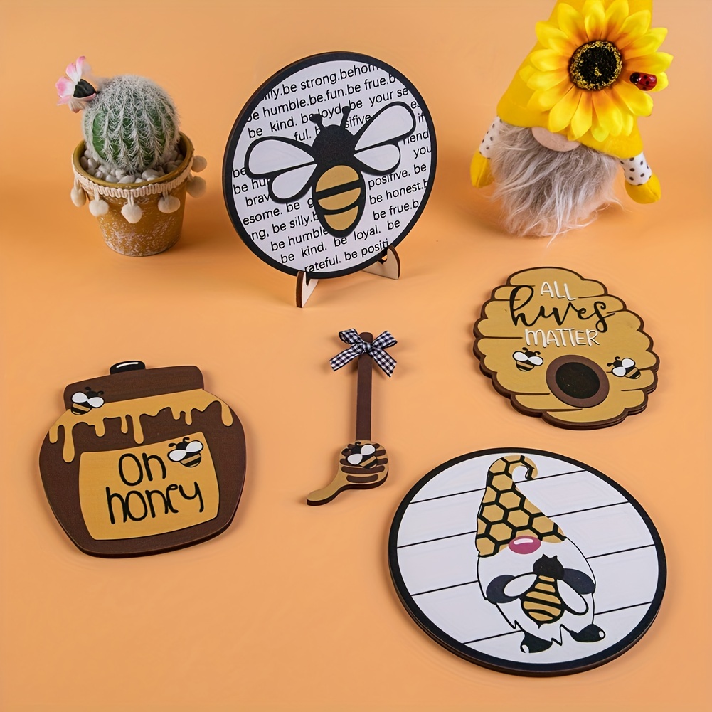 Cute Bee Cover Face Man Set - Layered Tray Decoration For