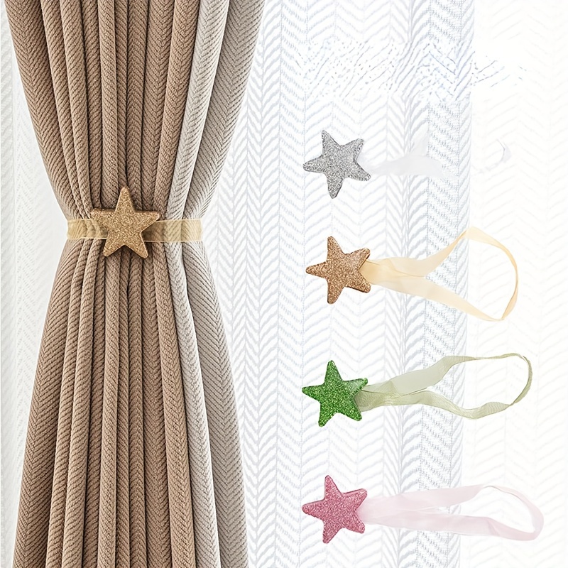 Magnetic Pentagram Curtain Tiebacks Stylish Secure Holdbacks - Temu