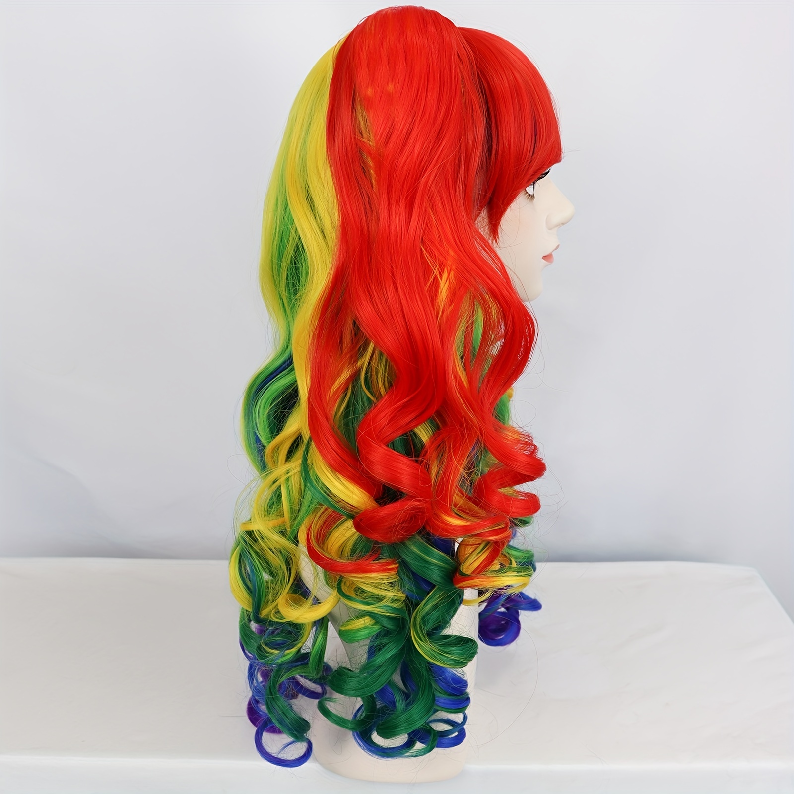 Rainbow on sale cosplay wig