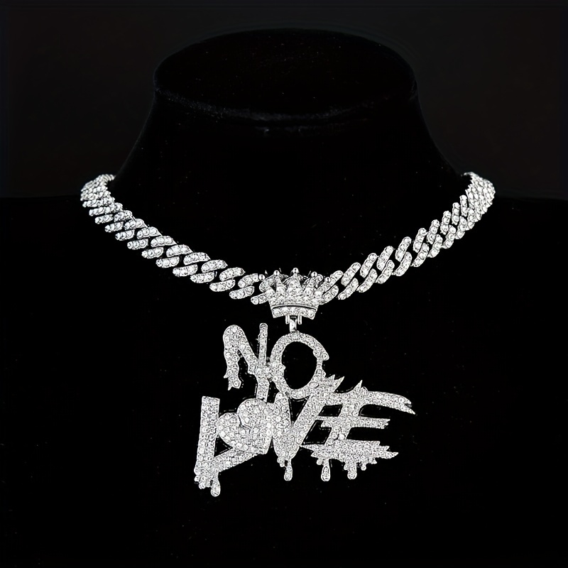 Letter V of VLONE Hip Hop Pendant Chain Necklace for Men &