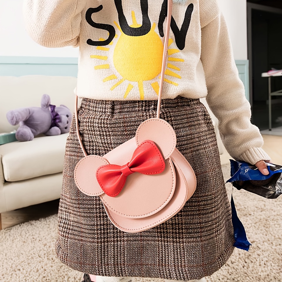 Kids Girls Cute Mini Messenger Bag Children Bowknot Crossbody Shoulder Bags  Handbag