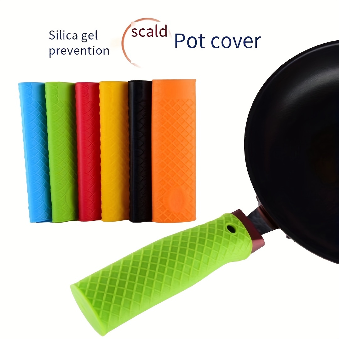 Silicone Auxiliary Handle Insulated Fondue Handle Handle Cover Sleeve Handle  Cast Iron Pots, Pans, Skillets, Frying Pans, Plates (red And Grey And  Green) - Temu