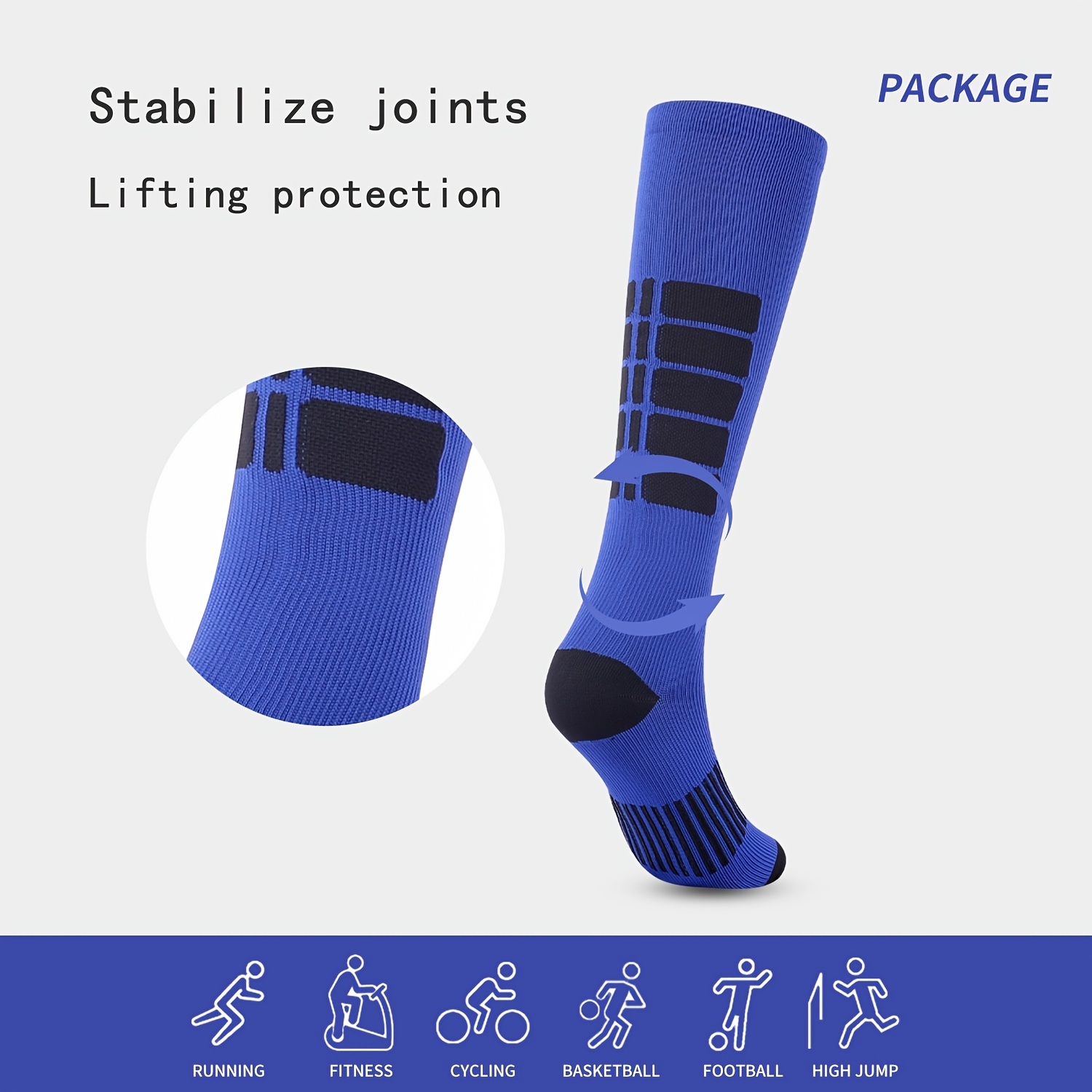 High Performance Compression Socks for Men - Colorful Stripes