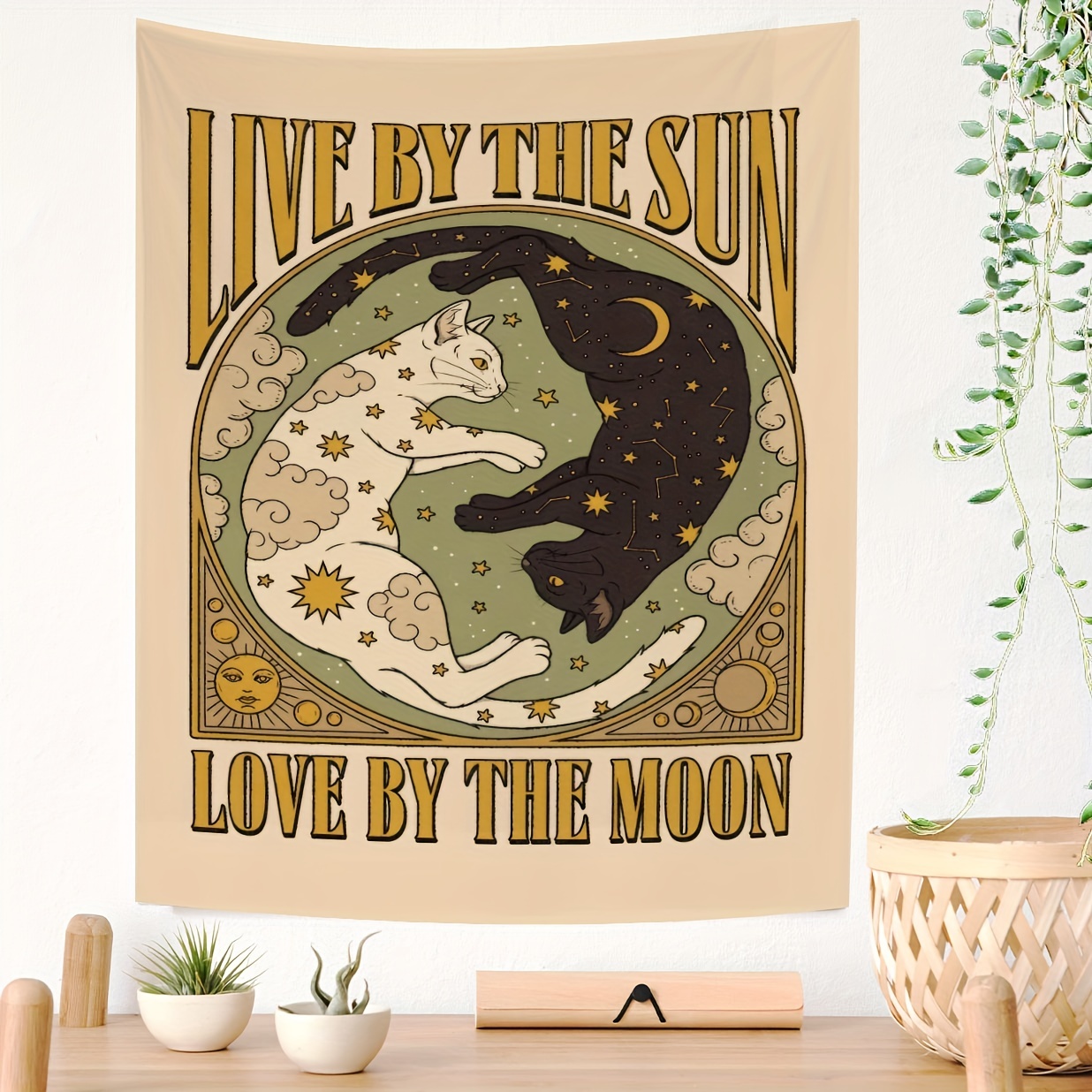 Moonlit Cat Tarot Tapestry Stunning Wall Hanging For Bedroom - Temu