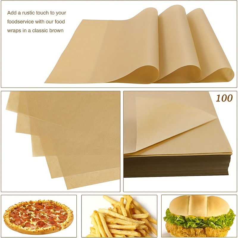 YBB - 100 piezas de papel de cera para alimentos, para envolver alimentos,  cuadrados, cestas de picnic, papel para hornear a prueba de grasa, 12 x 12  pulgadas : : Hogar y Cocina