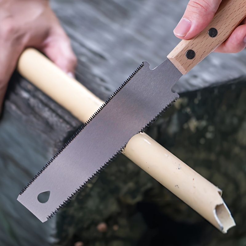 Sierra de mano japonesa para carpintería, mango de madera de 12 pulgadas,  hoja flexible, sierra de tracción pequeña, sierra de corte de precisión de