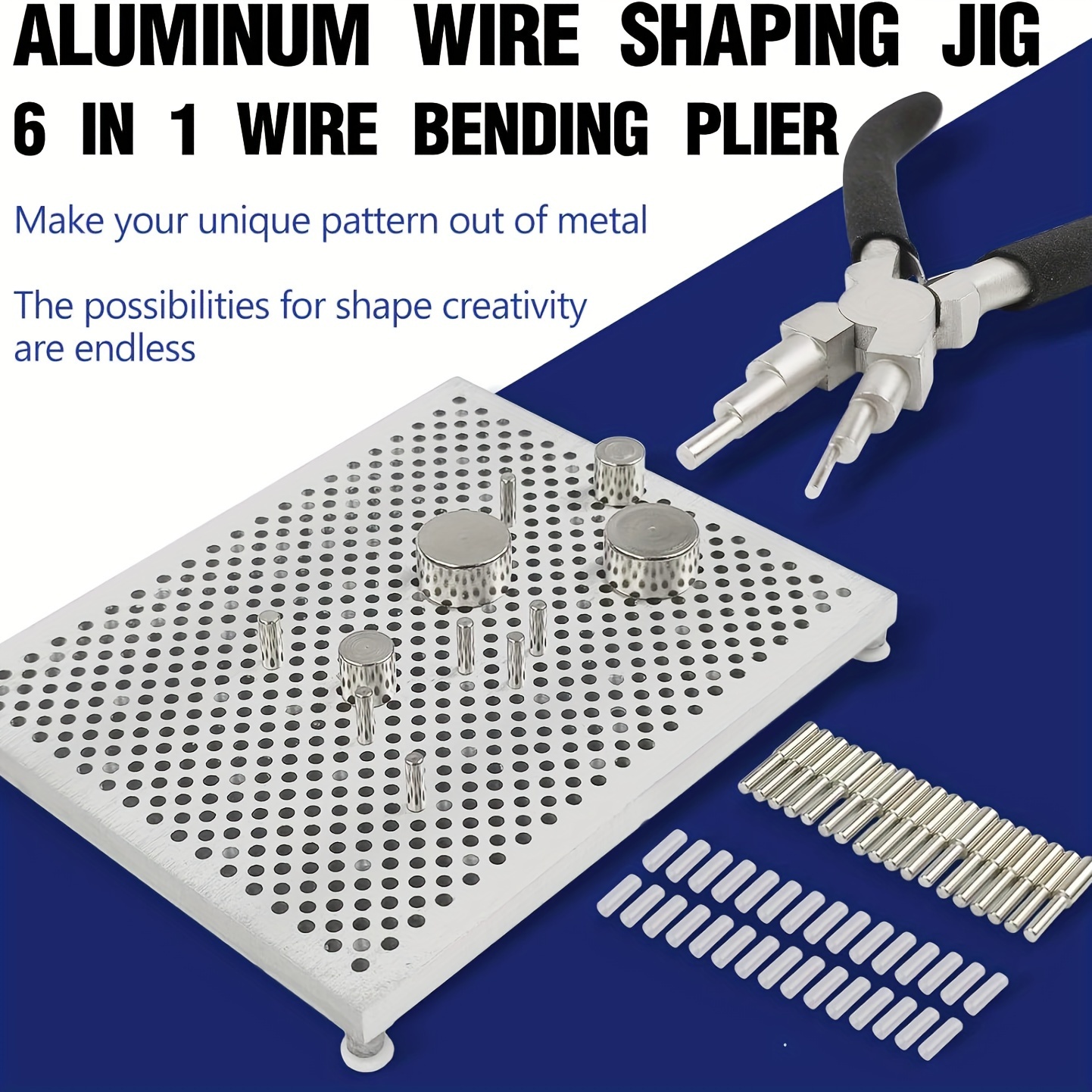 The hobbyworker Wire Bending Jig,Wire Jig Includes 30 Metal pegs