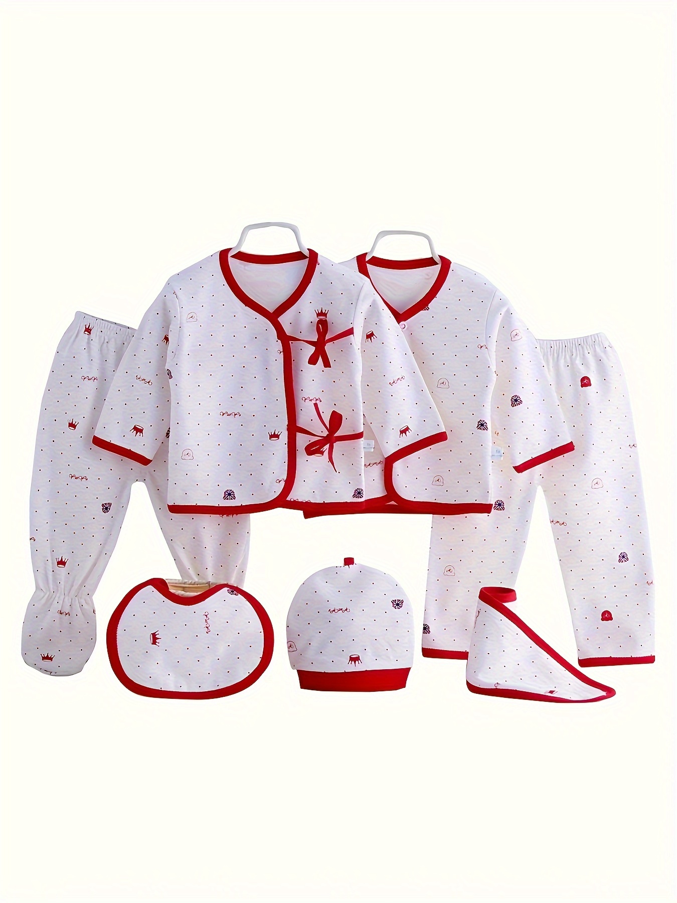 Conjunto de ropa para bebé recién nacido, niño y niña, manga larga, con  dibujos animados (blanco, 0-3 meses)