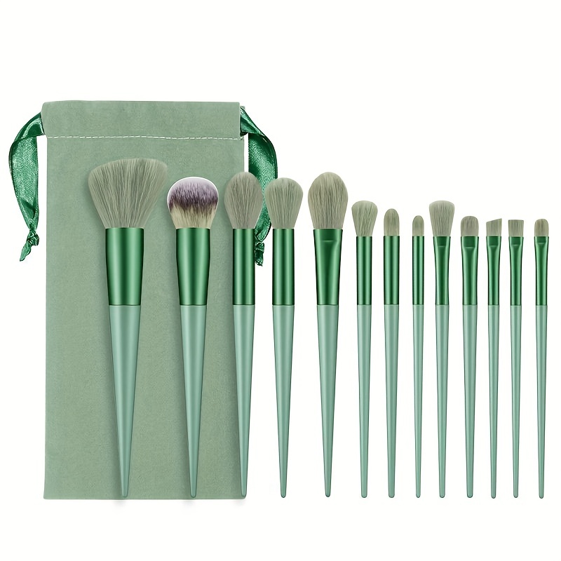 

13 Pcs Makeup Brushes Set Soft And Fine Artificial Fibers Eye Shadow Foundation Blush Powder Blending Beauty Make Up Tools With Bag Perfect Birthday Gift For Mother Women