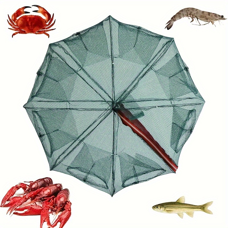 1pc Foldable Fishing Net With 10 Holes, Hand Casting Net For Catching  Scallops, Lobsters, River Shrimps, Small Fish