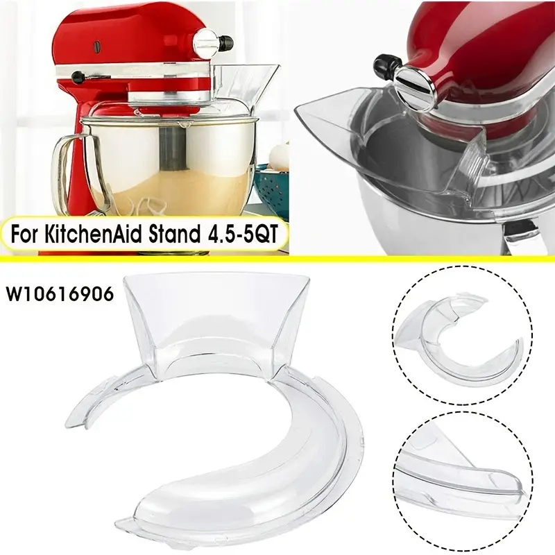 Kitchenaid Pouring Shield For 4.5 And 5 Quart Mixer Bowls - Polished Or  Brushed Stainless Steel Tilt Head - Fits Models K45ss, Ksm75, Ksm150ps,  Ksm152ps, K4, K5, Kp50, Ksm5, Ksm50, Ksm500ps, Ksm450